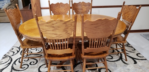 DINING TABLE  & 6 CHAIRS